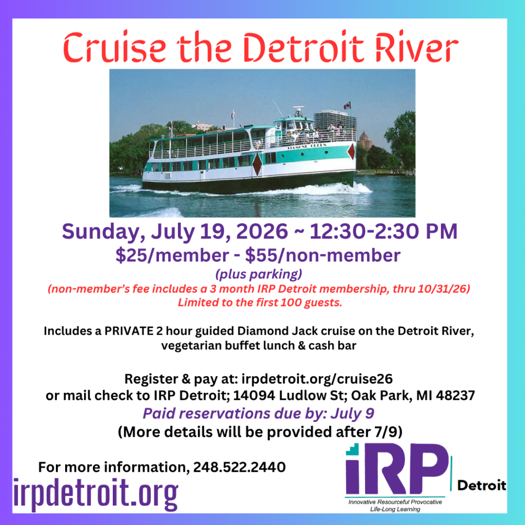 Detroit River Cruise with IRP Detroit 2026